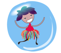 Girl Green Forest sticker #14839745