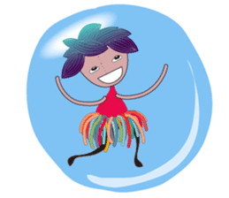 Girl Green Forest sticker #14839745