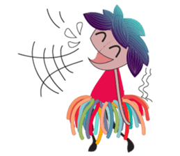 Girl Green Forest sticker #14839746