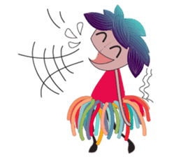 Girl Green Forest sticker #14839746