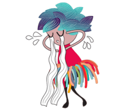 Girl Green Forest sticker #14839749