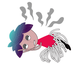 Girl Green Forest sticker #14839751