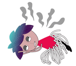 Girl Green Forest sticker #14839751