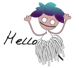 Girl Green Forest sticker #14839752