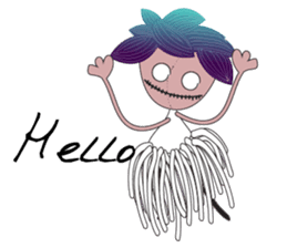 Girl Green Forest sticker #14839752