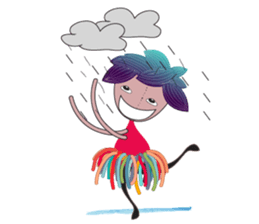 Girl Green Forest sticker #14839753