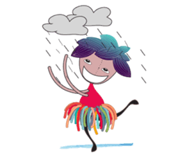 Girl Green Forest sticker #14839753