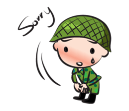little army cute cute sticker #14841790
