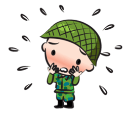 little army cute cute sticker #14841791
