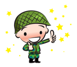 little army cute cute sticker #14841792