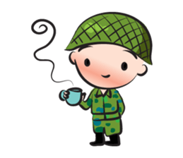 little army cute cute sticker #14841793