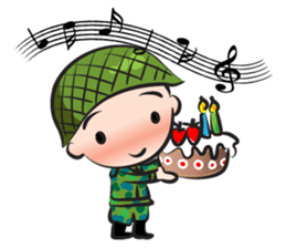 little army cute cute sticker #14841803