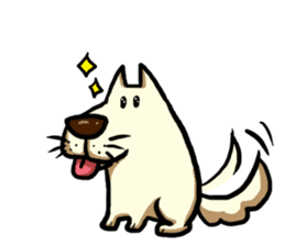 Friendly White Dog sticker #14841816