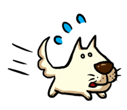 Friendly White Dog sticker #14841821