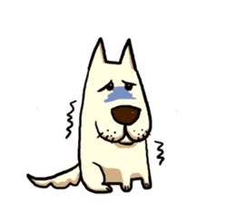 Friendly White Dog sticker #14841824