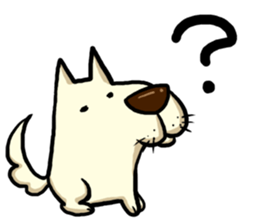 Friendly White Dog sticker #14841826