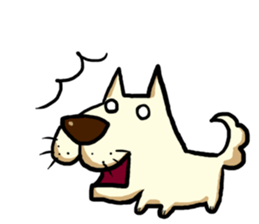 Friendly White Dog sticker #14841831