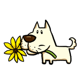 Friendly White Dog sticker #14841832