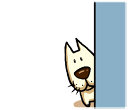 Friendly White Dog sticker #14841836