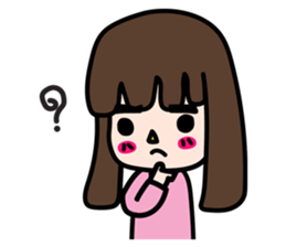 Straight eyebrows sticker #14842793