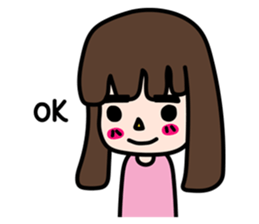 Straight eyebrows sticker #14842799