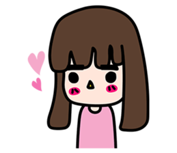 Straight eyebrows sticker #14842800