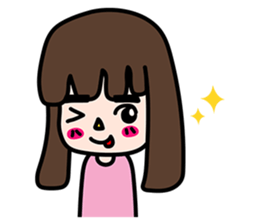 Straight eyebrows sticker #14842805