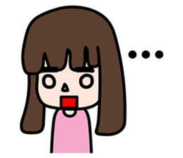 Straight eyebrows sticker #14842806