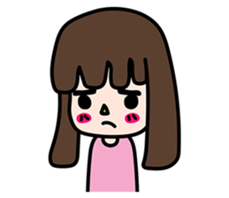 Straight eyebrows sticker #14842809