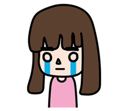 Straight eyebrows sticker #14842815