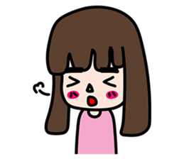 Straight eyebrows sticker #14842818