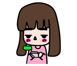 Straight eyebrows sticker #14842820