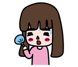 Straight eyebrows sticker #14842822