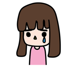 Straight eyebrows sticker #14842824