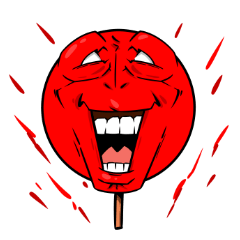 Strange face matchstick Sticker