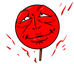 Strange face matchstick Sticker sticker #14844332