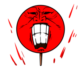 Strange face matchstick Sticker sticker #14844333