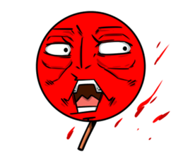 Strange face matchstick Sticker sticker #14844335