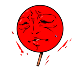 Strange face matchstick Sticker sticker #14844343