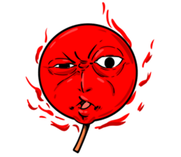 Strange face matchstick Sticker sticker #14844347