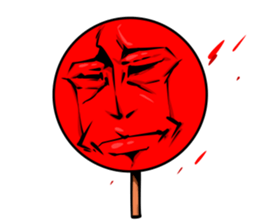 Strange face matchstick Sticker sticker #14844349