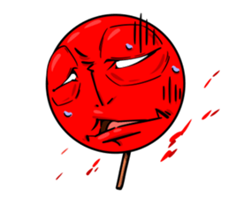 Strange face matchstick Sticker sticker #14844353