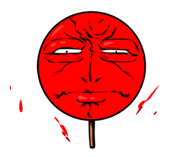 Strange face matchstick Sticker sticker #14844354