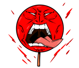 Strange face matchstick Sticker sticker #14844363