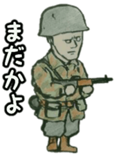 kawaii military Sticker sticker #14845007