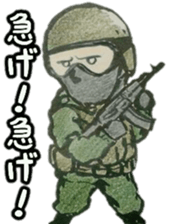 kawaii military Sticker sticker #14845009