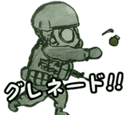 kawaii military Sticker sticker #14845020