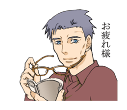 an older man sticker sticker #14845337