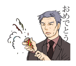 an older man sticker sticker #14845354