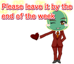 Lovely Cool cactus Valentine English sticker #14845494